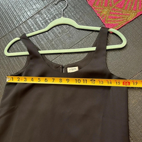 J. Crew Satin Black Tank Top size XXS - Picture 7 of 9